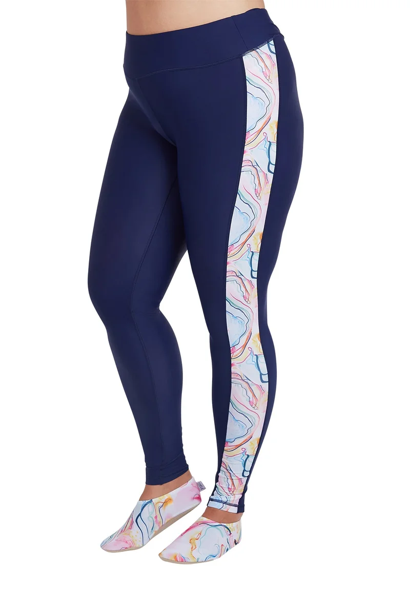 COEGA  Ladies Ladies Tights - Blue Pink Marble